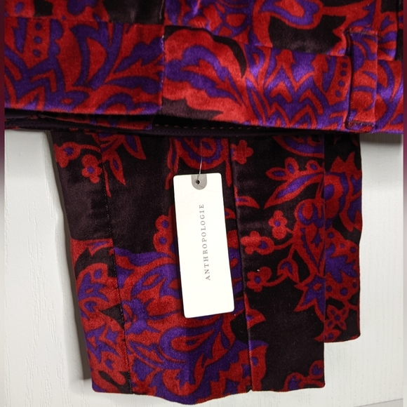 ✨HostPick✨ Anthropologie - The Essential Women Printed Velvet Slim Trous… - Picture 12 of 12